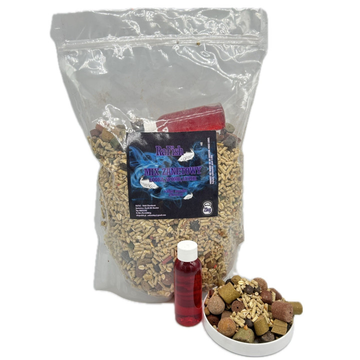 2kg MIX DO ŁÓDKI ZANĘTOWEJ , ŁYŻKI , NĘCENIA RĘKĄ , SPOMBA I RAKIETY + 50ml smooke chmura