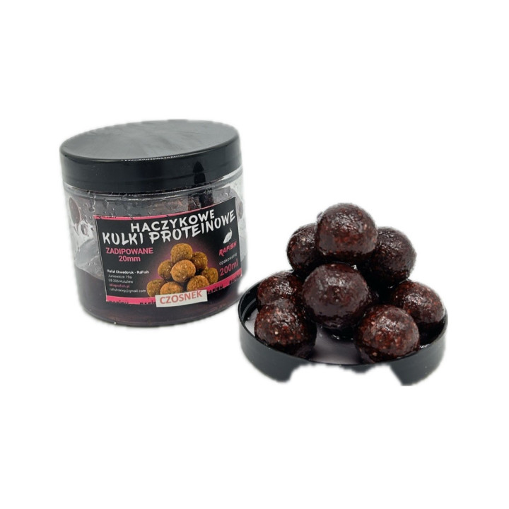 Czosnek 20mm 200ml Kulki Proteinowe Haczykowe RaFish