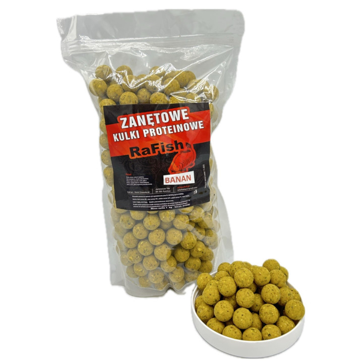 Banan 16mm 1Kg Kulki Proteinowe Zanętowe RaFish