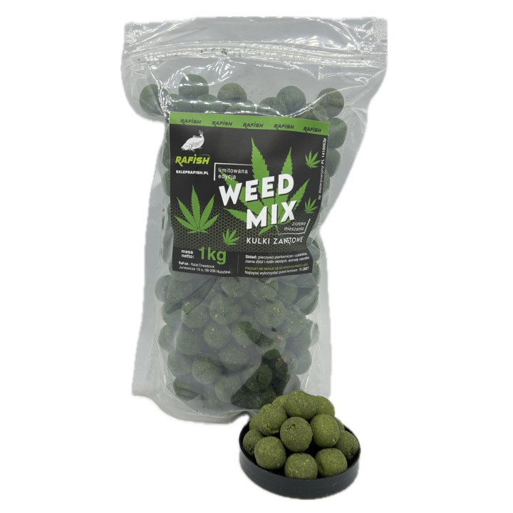 WEED MIX 1KG  KULKI PROTEINOWE ZANĘTOWE RAFISH zioło marihuana weed mix
