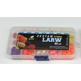 Zestaw LARVY 6-10 mm 80 szt RaFish testowy larwy poczwarki ślimaki