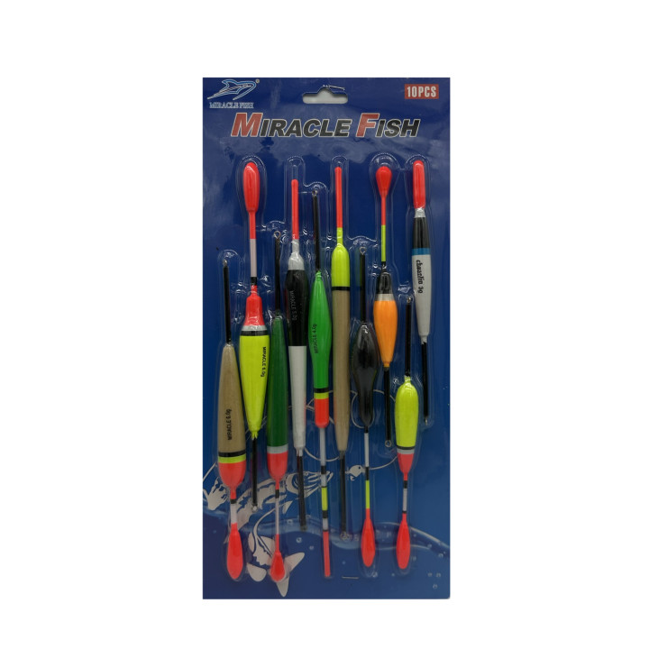 10szt. Zestaw spławików wędkarskich 2-6g