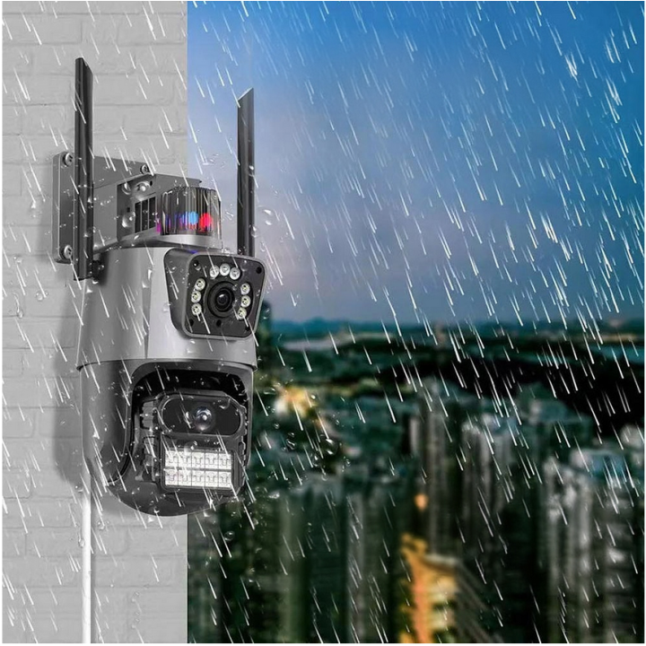 PODWÓJNA KAMERA WIFI IP SMART ZEWNĘTRZNA 1080p FULL HD 2x3MP DETEKCJA ALARM