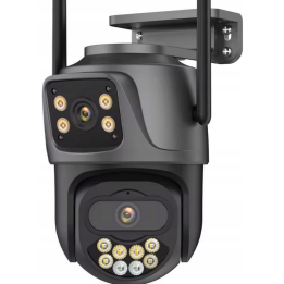 PODWÓJNA KAMERA WIFI 4K 8MPX PTZ Onvif ICSee ZEWNĘTRZNA OBROTOWA ALARM