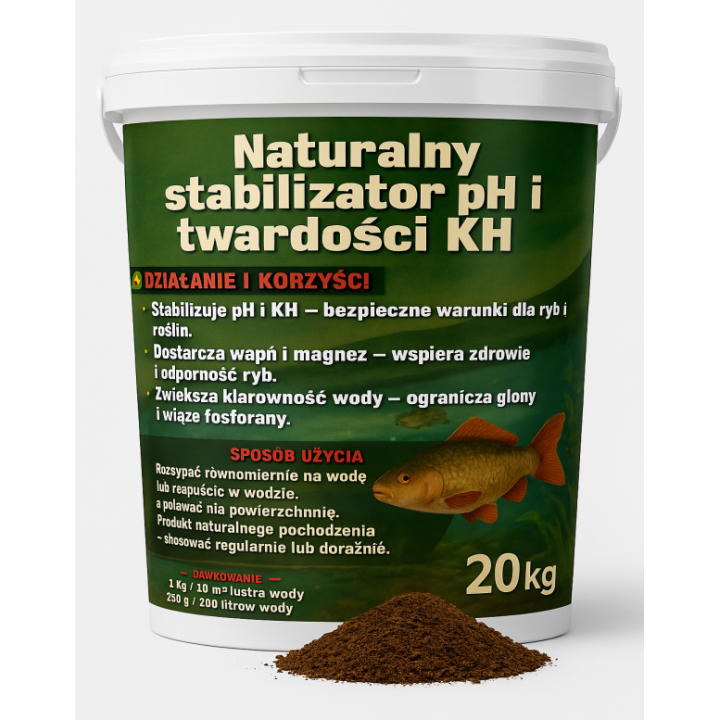 20 kg NATURALNY STABILIZATOR ph I twardości - wspomaga leczenie ryb HELP FISH