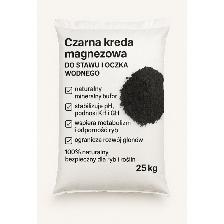20 kg CZARNA KREDA MAGNEZOWA DO OCZKA WODNEGO I STAWU HODOWLANEGO