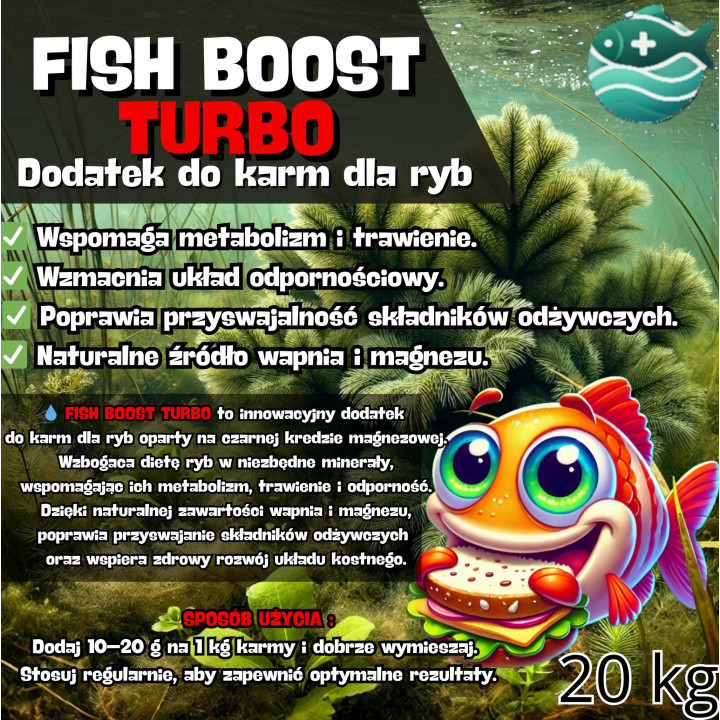 Fish Boost Turbo Dodatek Dla Karm Ryb 20 kg RaFish