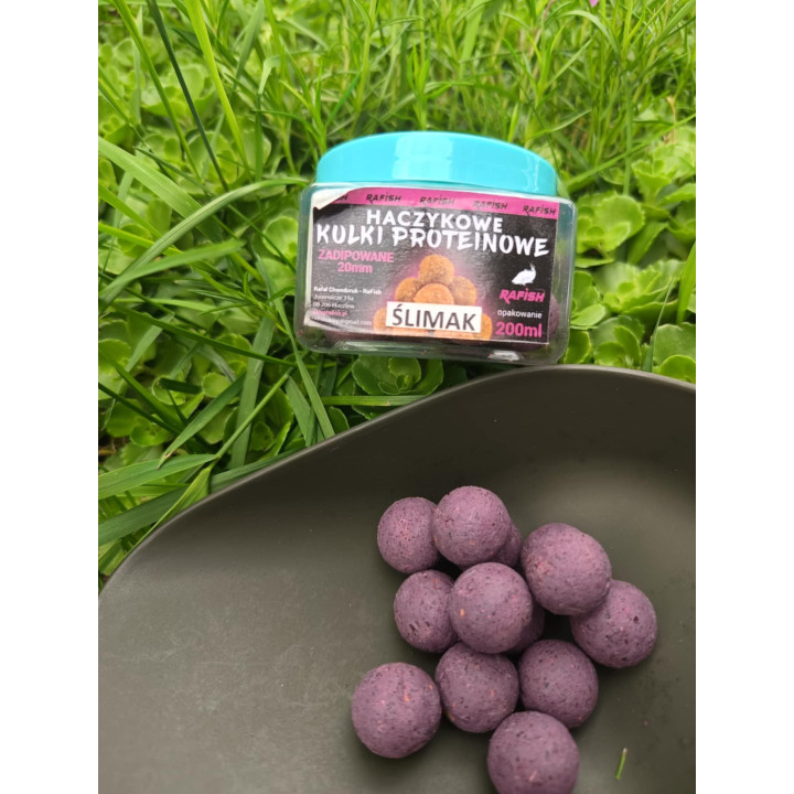 Ślimak 20mm 200g -  Kulki Proteinowe Haczykowe RaFish