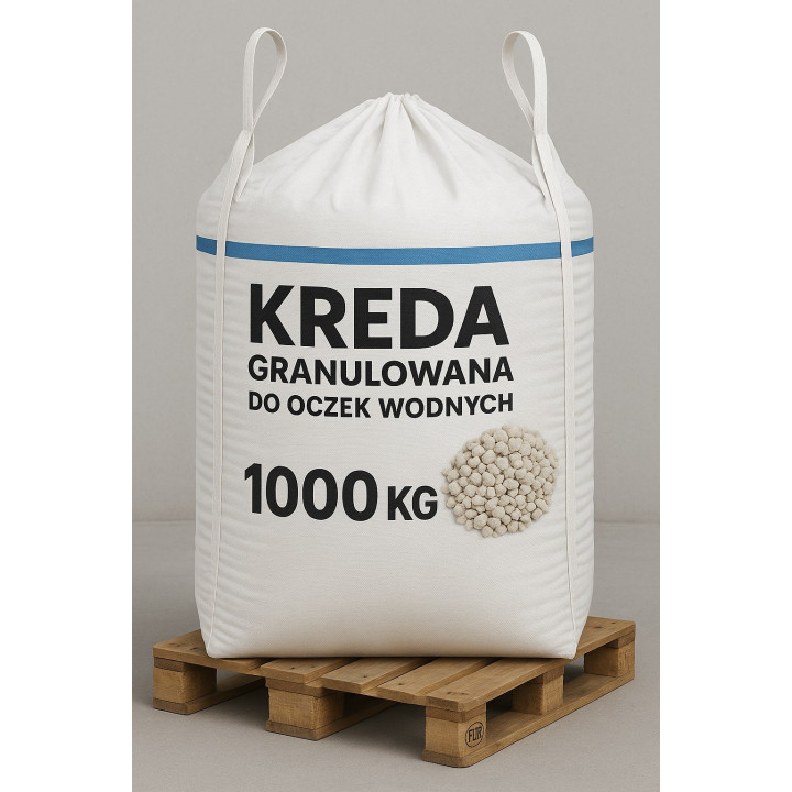 1000kg KREDA GRANULOWANA DO STAWÓW RYBNYCH I OCZEK WODNYCH big bag