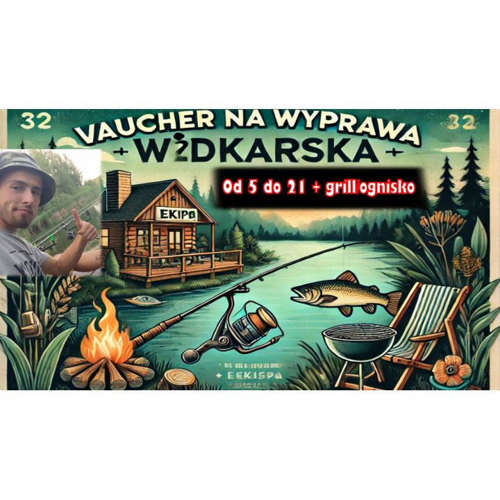 16H Wyprawa Wędkarska z RaFishem i Ekipą Vaucher Wyjątkowy Prezent