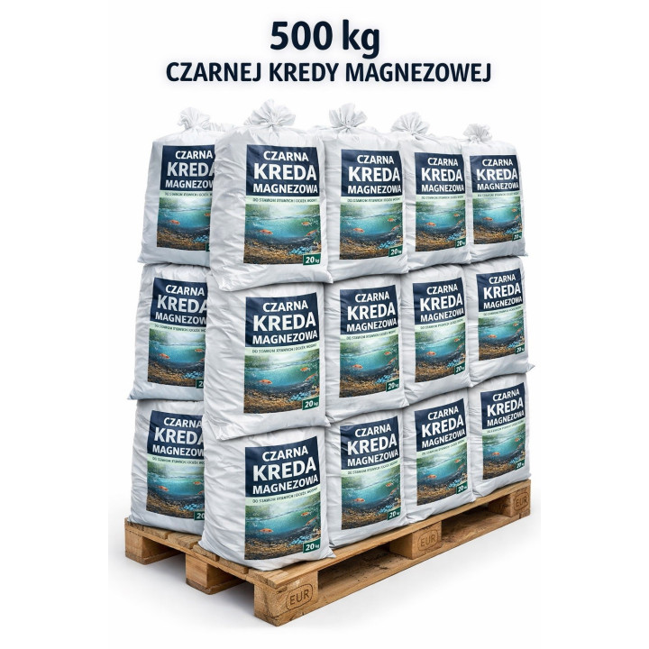 500 kg CZARNA KREDA MAGNEZOWA do oczek wodnych i stawów rybnych