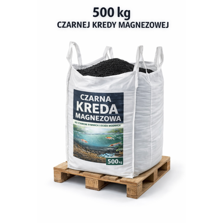 500 kg CZARNA KREDA MAGNEZOWA big bag do oczek wodnych i stawów rybnych