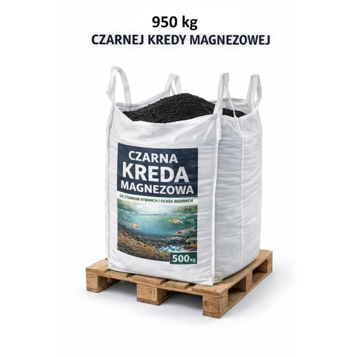 950 kg CZARNA KREDA MAGNEZOWA big bag do oczek wodnych i stawów rybnych