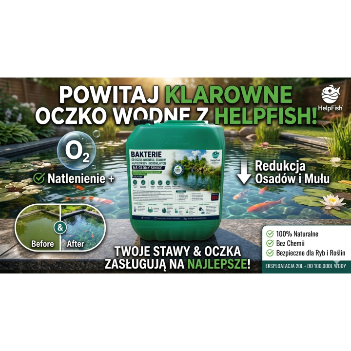 Bakterie do oczka wodnego, stawów kąpielowych i hodowlanych 20l
