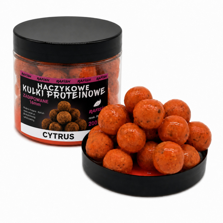 Cytrus 16mm 200ml Kulki Proteinowe Haczykowe RaFish VIP 200ml