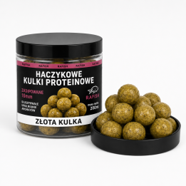 Złota Kulka16mm 200ml Kulki Proteinowe Haczykowe RaFish