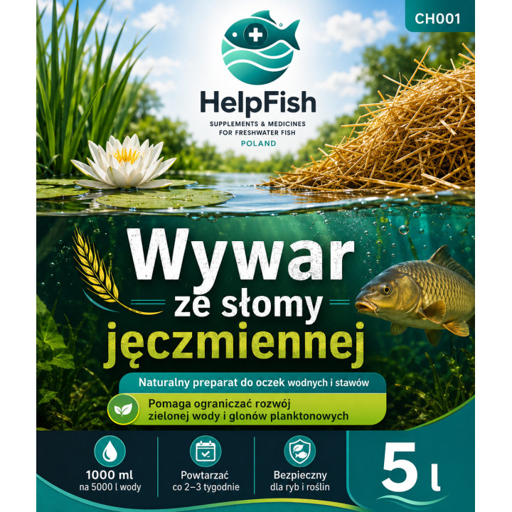 Wywar Z Słomy Jęczmiennej 5L zapobieganie glonom antyglon