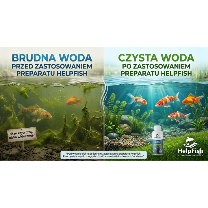 1L PREPARAT NA ZIELONĄ WODĘ W OCZKU WODNYM NA GLONY