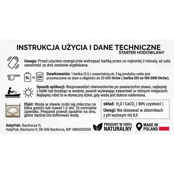 20l na 80 000l małże i ślimaki - STARTER HODOWLANY – HelpFish