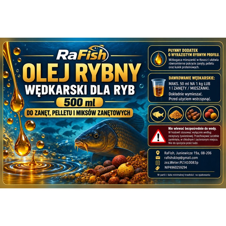 500ml OLEJ RYBNY SKONCENTROWANY olej z ryb