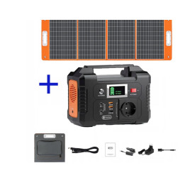 FlashFish E200 PRZENOŚNY Stacja Zasilania Powerbank +słoneczny panel 100 W