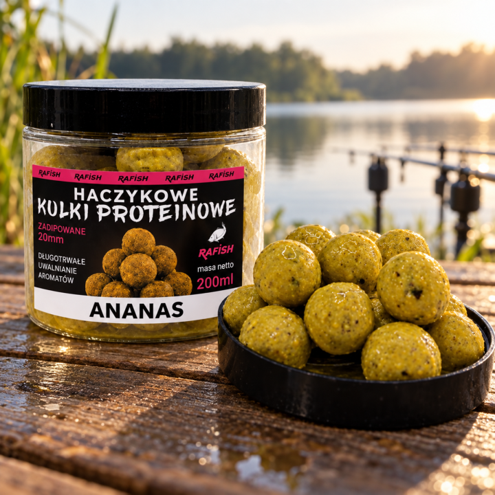 Ananas 20mm 200ml Kulki Proteinowe Haczykowe RaFish