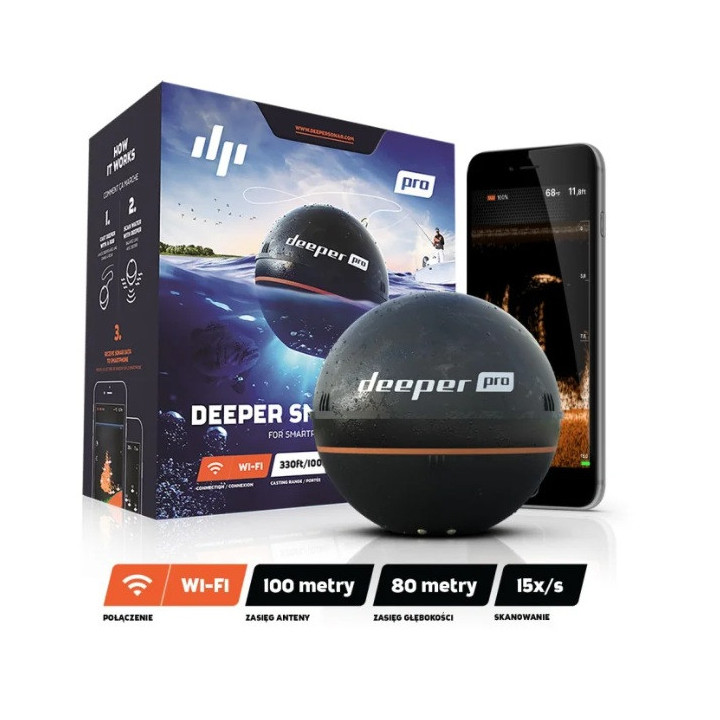 Echosonda Deeper Smart Sonar PRO ( używana sprawna w 100% )